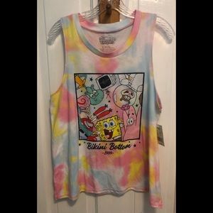 Women’s multi colored tank top size large SpongeBob SquarePants!